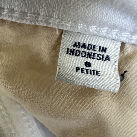 J. Jill Womens 8p White Denim Authentic Fit Cropped Capri Jeans Clean Girl - Picture 13 of 15